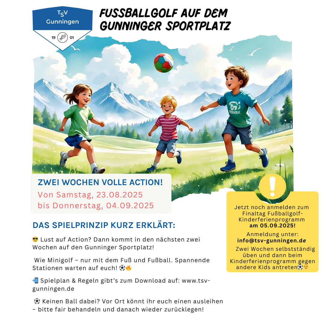 Fußballgolf auf dem Gunninger Sportplatz